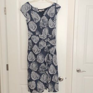 Eshakti Chambray Palm Print Dress